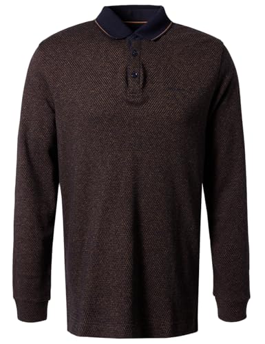 Pierre Cardin Herren Polo-Shirt Langarm Polo Longsleeve | Männer Polo-Hemd | 3 Knopf | Modern Fit | Chipmunk 8215 | 6XL von Pierre Cardin