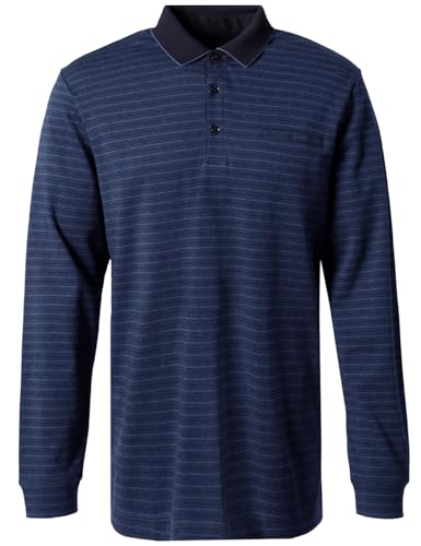 Pierre Cardin Herren Polo-Shirt Langarm Polo Longsleeve | Männer Polo-Hemd | 3 Knopf | Modern Fit | Marine 6000 | 5XL von Pierre Cardin