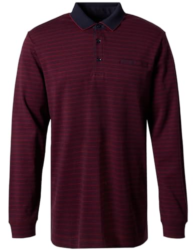 Pierre Cardin Herren Polo-Shirt Langarm Polo Longsleeve | Männer Polo-Hemd | 3 Knopf | Modern Fit | Red Dahlia 4301 | 3XL von Pierre Cardin