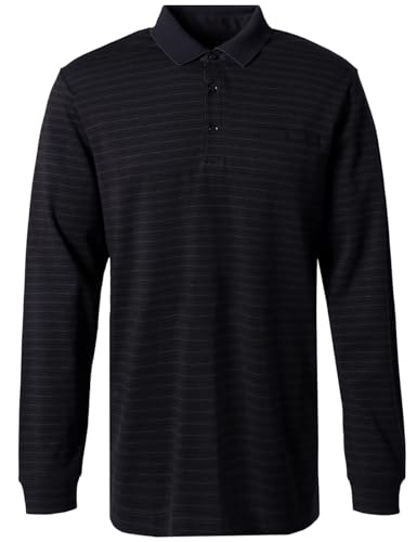 Pierre Cardin Herren Polo-Shirt Langarm Polo Longsleeve | Männer Polo-Hemd | 3 Knopf | Modern Fit | Schwarz 9000 | 3XL von Pierre Cardin