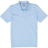 Pierre Cardin Herren Polo-Shirt blau Baumwoll-Jersey von Pierre Cardin