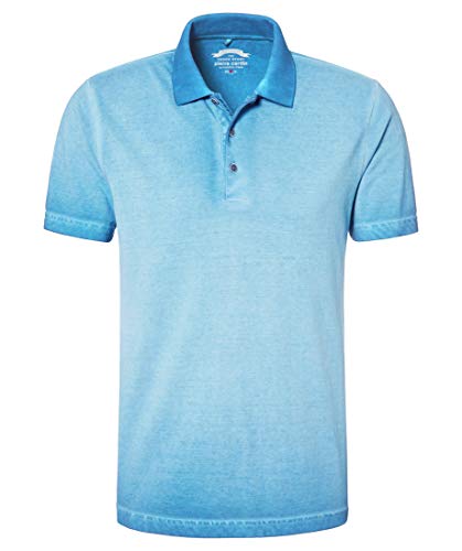 Pierre Cardin Herren Premium Cotton Pique Cold Dyed Denim Academy Poloshirt, Blau (Diving 3760), X-Large von Pierre Cardin