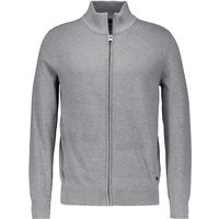 Pierre Cardin Herren Cardigan Grau Baumwolle unifarben von Pierre Cardin
