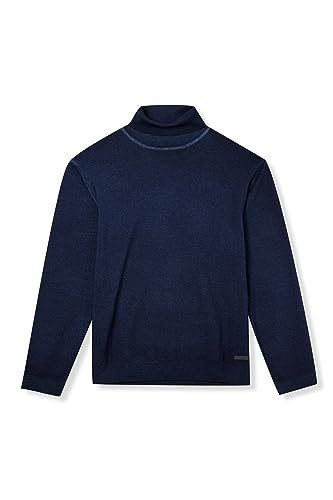 Pierre Cardin Herren Pullover Rundhals Strick Rolli | Männer Basic Strickpulli | Mordern Fit | Garment Dyed Washed | Dark Sapphire 5037 6319 | M von Pierre Cardin