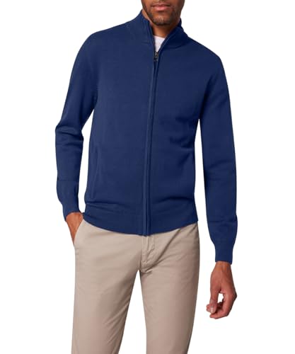 Pierre Cardin Herren Pullover Rundhals Strickjacke StKrgRV | Männer Basic Strickpulli | Mordern Fit | Keine Washed | Navy Blazer 5064 6323 | M von Pierre Cardin