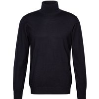 Pierre Cardin Herren Rollkragenpullover blau Merinowolle unifarben von Pierre Cardin