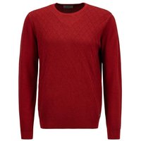 Pierre Cardin Herren Pullover rot Merinowolle unifarben von Pierre Cardin