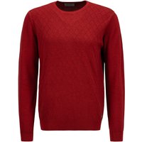 Pierre Cardin Herren Pullover rot Merinowolle unifarben von Pierre Cardin