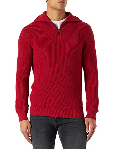 Pierre Cardin Herren Strick-Troyer Pullover, rot, S von Pierre Cardin