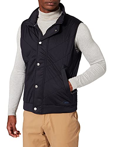 Pierre Cardin Herren Sweat-Shirt Vest Stand-up Collar Zipp Performance Fleece Weste, Blue, XL von Pierre Cardin