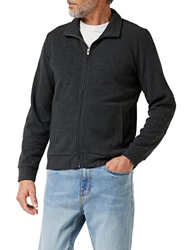 Pierre Cardin Herren Sweatjacke Brushed Rib Sweatshirt, anthrazit, 3XL von Pierre Cardin