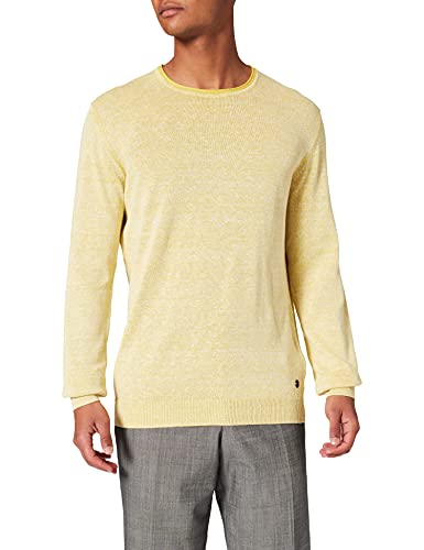 Pierre Cardin Herren Travel Comfort Strick Pullover, Gelb, S von Pierre Cardin