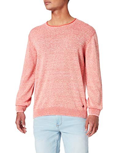 Pierre Cardin Herren Travel Comfort Strick Pullover, Rot, L von Pierre Cardin