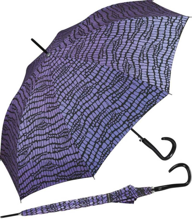 Pierre Cardin Stockregenschirm großer Damen-Regenschirm mit Auf-Automatik, Krokodil-Optik für den Regenschirm von Pierre Cardin
