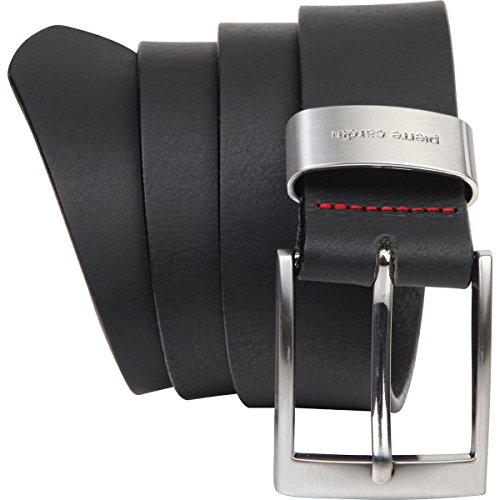 Pierre Cardin Leder-Gürtel Herren 40 mm breit, Gürtel Herren Vollledergürtel schwarz/braun, Größe/Size:120, Farbe/Color:schwarz von Pierre Cardin