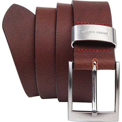 Pierre Cardin Leder-Gürtel Herren 40 mm breit, Gürtel Herren Vollledergürtel schwarz/braun, Größe/Size:130, Farbe/Color:braun von Pierre Cardin