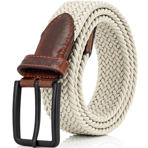 Pierre Cardin Ledergürtel Herren echt Leder aus Deutschland, Farbe/Color:beige, Size US/EU:Bundweite 110 cm Gesamtlänge 125 cm W 43.3 XL von Pierre Cardin