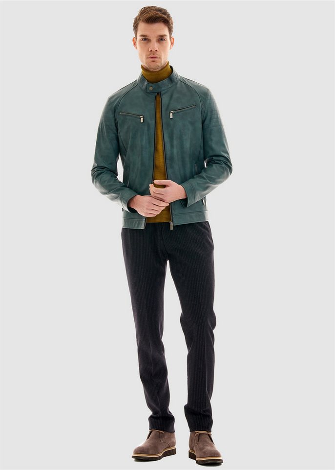 Pierre Cardin Lederimitatjacke im angesagten Biker-Stil von Pierre Cardin