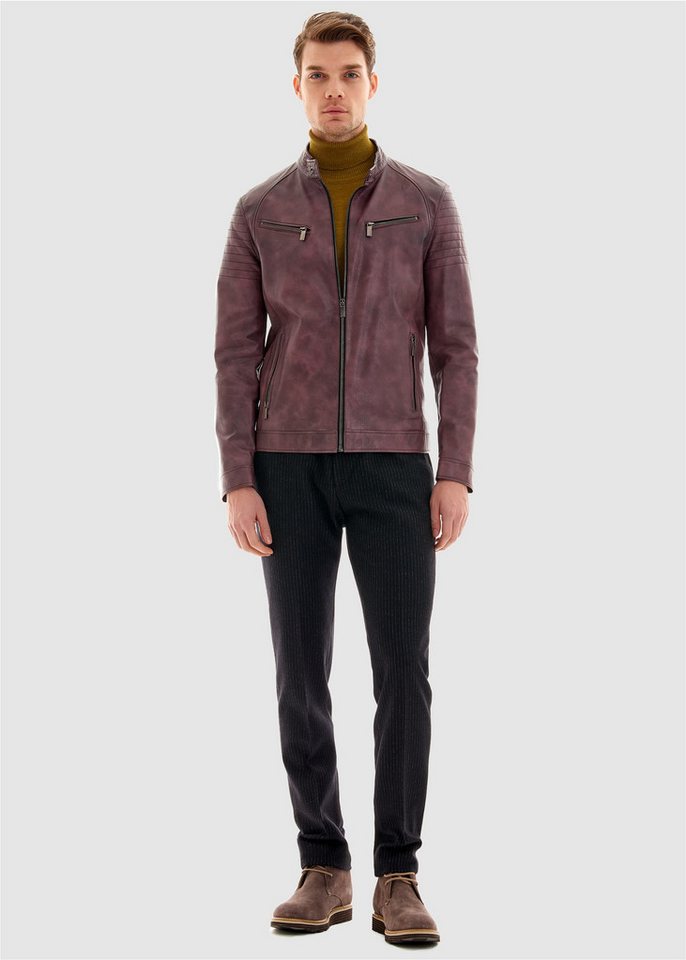 Pierre Cardin Lederimitatjacke im angesagten Biker-Stil von Pierre Cardin