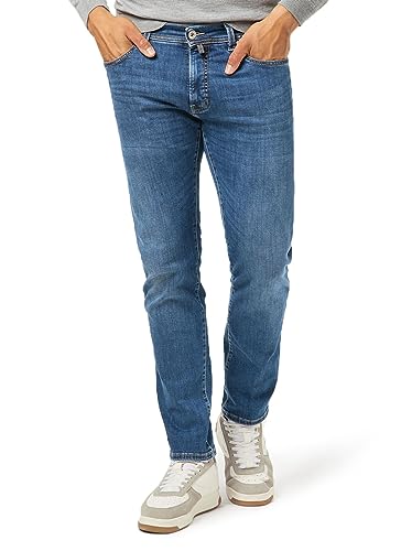 Pierre Cardin Lyon Future Flex Herren Jeans, medium Blue Used, 42W / 32L von Pierre Cardin