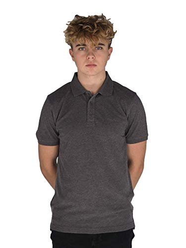 Pierre Cardin Mens Neue Saison Klassische Passform Premium Polo T-Shirt aus Baumwolle (Groß, Holzkohle Marl) von Pierre Cardin