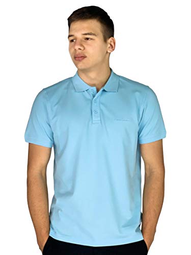 Pierre Cardin Mens Neue Saison Klassische Passform Premium Polo T-Shirt aus Baumwolle (Mittel, Sky) von Pierre Cardin