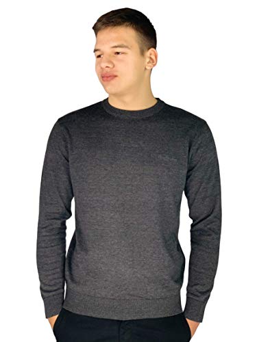 Pierre Cardin Mens neue Saison unbedingt gestrickte Pullover mit Rundhalsausschnitt (2X-Groß, Holzkohle Marl) von Pierre Cardin