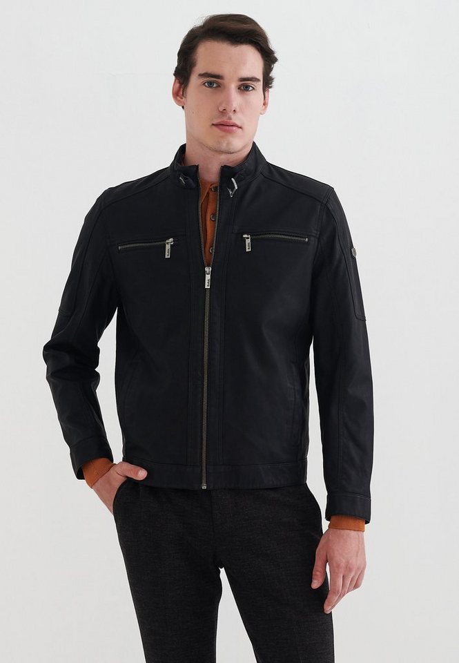 Pierre Cardin Outdoorjacke im angesagten Biker-Look von Pierre Cardin