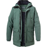 Pierre Cardin Herren Parka grün Mikrofaser unifarben von Pierre Cardin