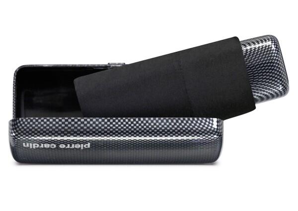 Pierre Cardin - Pierre Cardin Regenschirm Mybrella Carbonoptik, Schwarz von Pierre Cardin