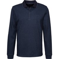 Pierre Cardin Herren Polo-Shirt blau Baumwoll-Jersey meliert von Pierre Cardin