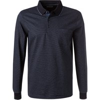Pierre Cardin Herren Polo-Shirt blau Baumwoll-Jersey gestreift von Pierre Cardin