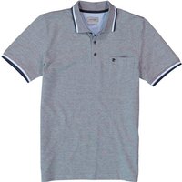 Pierre Cardin Herren Polo-Shirt blau Baumwoll-Piqué meliert von Pierre Cardin