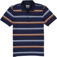 Pierre Cardin Herren Polo-Shirt blau Baumwoll-Piqué gestreift von Pierre Cardin