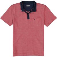 Pierre Cardin Herren Polo-Shirt rot Baumwoll-Jersey meliert von Pierre Cardin