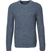 Pierre Cardin Herren Pullover blau Baumwolle unifarben von Pierre Cardin