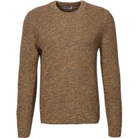 Pierre Cardin Herren Pullover braun Baumwolle unifarben von Pierre Cardin