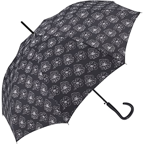 Pierre Cardin Regenschirm Black & White Flower Black - Stockschirm Pierre Cardin Regenschirm Black & White Flower Black - Stockschirm von pierre cardin