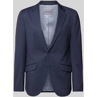 Pierre Cardin Regular Fit 2-Knopf-Sakko mit Pattentaschen Modell 'Lukas' in Marine, Größe 58 von Pierre Cardin
