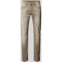 Pierre Cardin Regular Fit Hose im Used-Look Modell 'Lyon' in Khaki, Größe 33/34 von Pierre Cardin