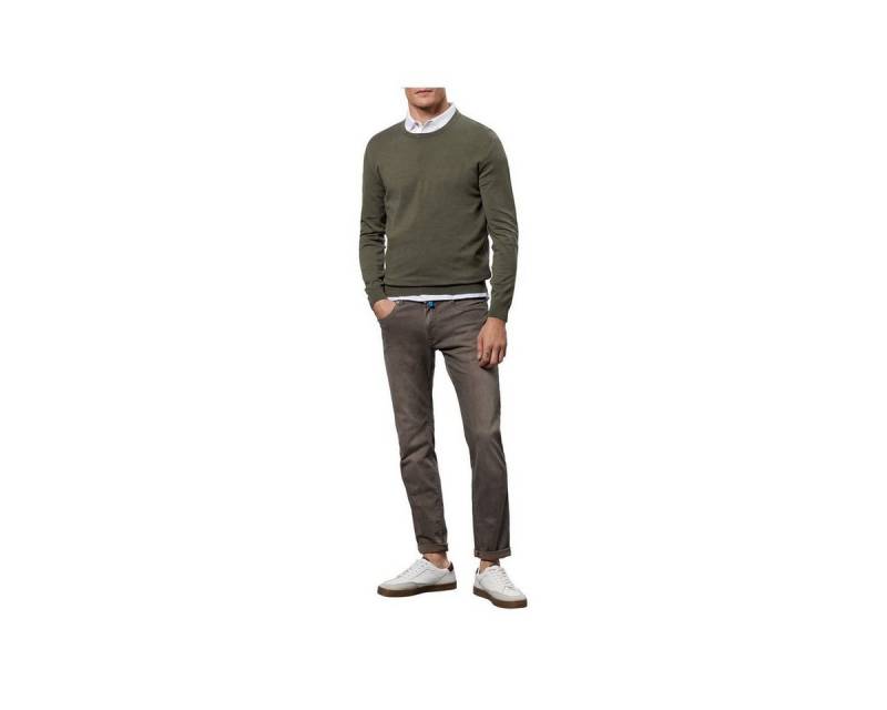 Pierre Cardin Rundhalspullover Strickpullover für Herren in olive (1-tlg) von Pierre Cardin