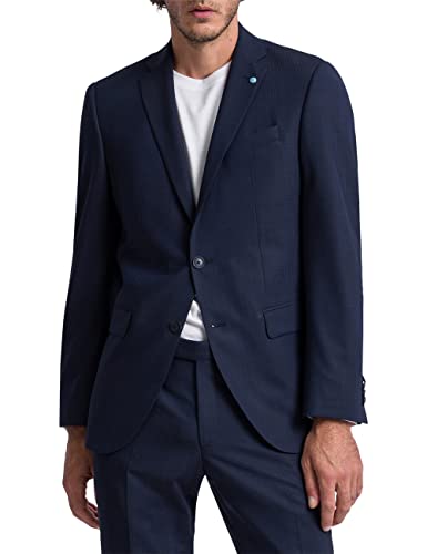 Pierre Cardin Sakko für Herren, Modell Grant Futureflex - Modern Fit - mit Schurwolle und Stretch-Anteil - Elegantes Business Jackett, Baukasten System - Blau von Pierre Cardin