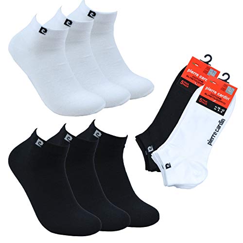 Pierre Cardin Sneaker Socken Herren (10er Pack) - Kurze Halbsocken Füßlinge Atmungsaktive Baumwolle - Schwarz & Weiß von Pierre Cardin