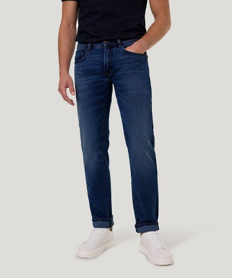 Pierre Cardin Stretch-Jeans Laval mit Dornschlaufe zum Fixieren der Gürtelschnalle von Pierre Cardin