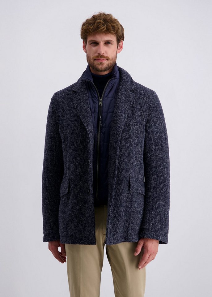 Pierre Cardin Strickjacke Raffinierter Mantel in Fischgrätmuster von Pierre Cardin