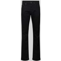 Pierre Cardin Tapered Fit Jeans mit Label-Patch  Modell 'Lyon' in Black, Größe 32/32 von Pierre Cardin