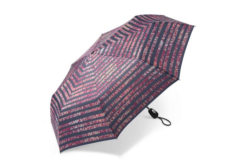 Pierre Cardin Taschenregenschirm Damen Regenschirm mit Auf-Zu Automatik grey stripe von Pierre Cardin