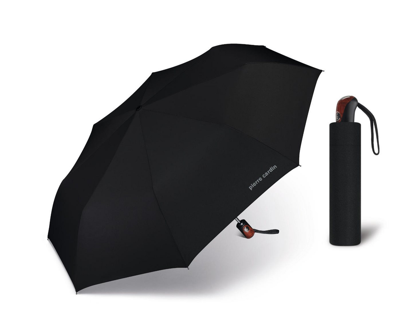 Pierre Cardin Taschenregenschirm Easymatic Alpula Herren Schirm Automatik Schwarz, Automatik von Pierre Cardin