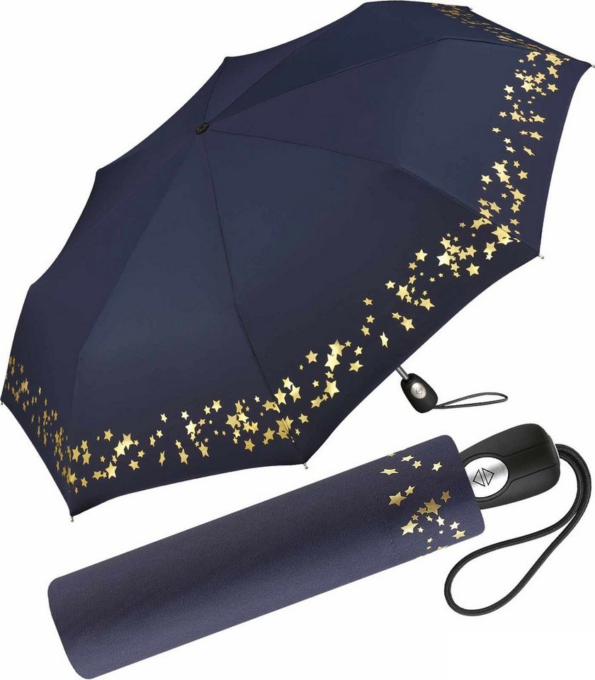 Pierre Cardin Taschenregenschirm schöner Damen-Regenschirm mit Auf-Zu-Automatik, traumhafte Sterne in verspieltem Design Pierre Cardin Taschenregenschirm schöner Damen-Regenschirm mit Auf-Zu-Automatik, traumhafte Sterne in verspieltem Design von Pierre Cardin