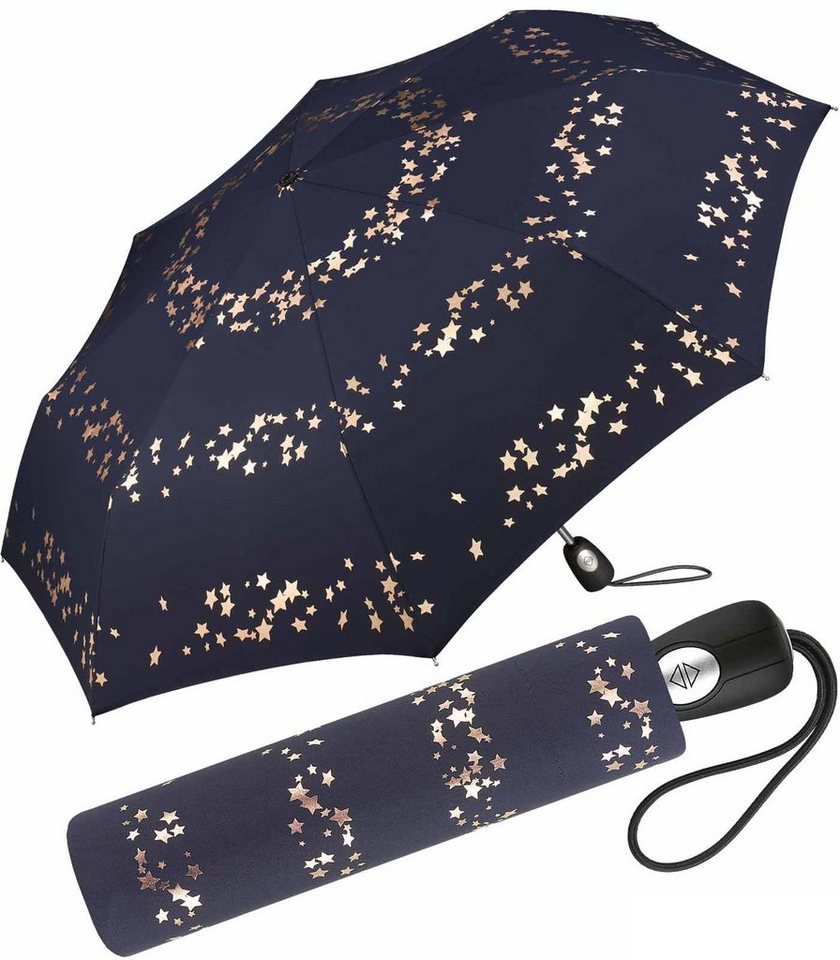 Pierre Cardin Taschenregenschirm schöner Damen-Regenschirm mit Auf-Zu-Automatik, traumhafte Sterne in verspieltem Design Pierre Cardin Taschenregenschirm schöner Damen-Regenschirm mit Auf-Zu-Automatik, traumhafte Sterne in verspieltem Design von Pierre Cardin